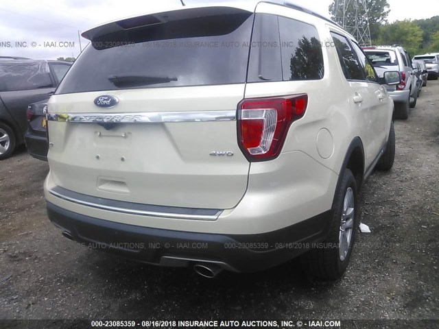 1FM5K8D87JGB81357 - 2018 FORD EXPLORER XLT CREAM photo 4