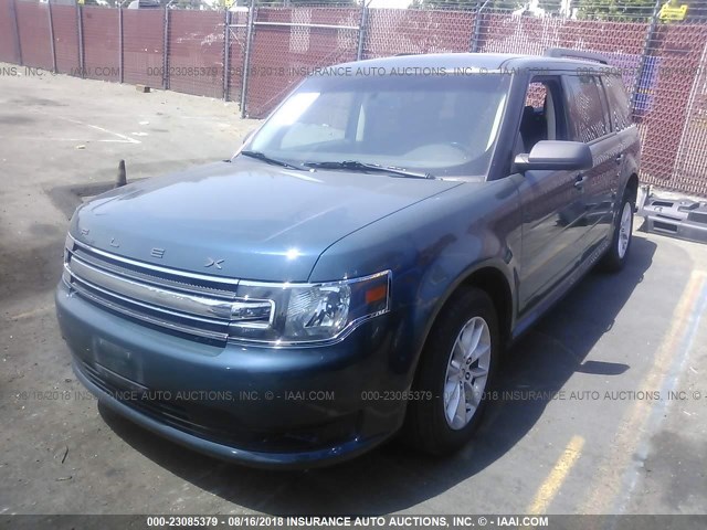 2FMGK5B88GBA10319 - 2016 FORD FLEX SE BLUE photo 2