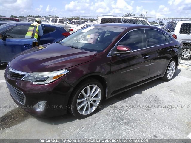 4T1BK1EBXEU093186 - 2014 TOYOTA AVALON PREMIUM/TOURING/LIMITED BURGUNDY photo 2