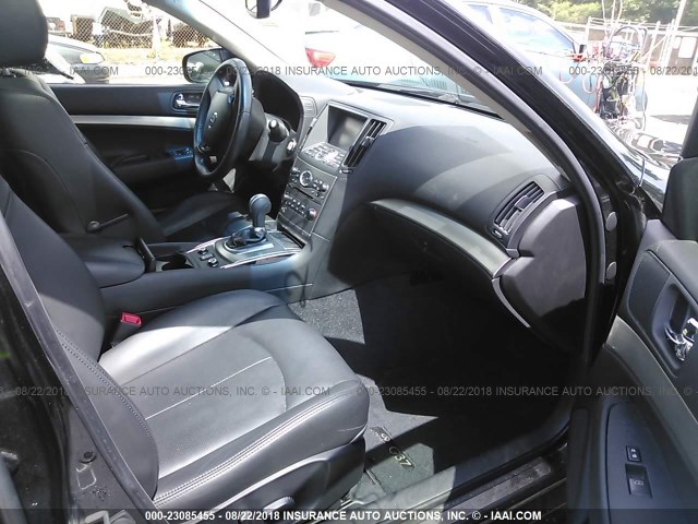 JN1CV6AR2DM765677 - 2013 INFINITI G37 BLACK photo 5