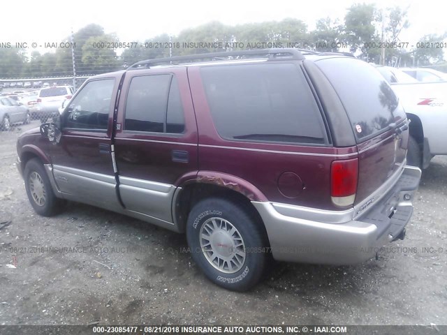 1GKDT13W0Y2195701 - 2000 GMC JIMMY / ENVOY  BURGUNDY photo 3