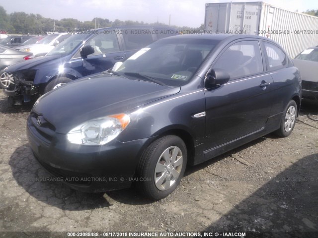 KMHCM36C28U084665 - 2008 HYUNDAI ACCENT GS BLUE photo 2