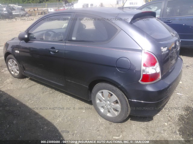 KMHCM36C28U084665 - 2008 HYUNDAI ACCENT GS BLUE photo 3