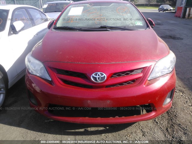 2T1BU4EE2CC819370 - 2012 TOYOTA COROLLA S/LE RED photo 6