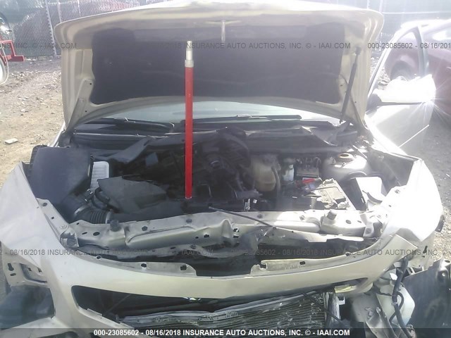 1G1ZC5E05CF155836 - 2012 CHEVROLET MALIBU 1LT GOLD photo 10