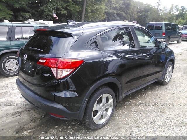 3CZRU6H74GM700895 - 2016 HONDA HR-V EXL BLACK photo 4