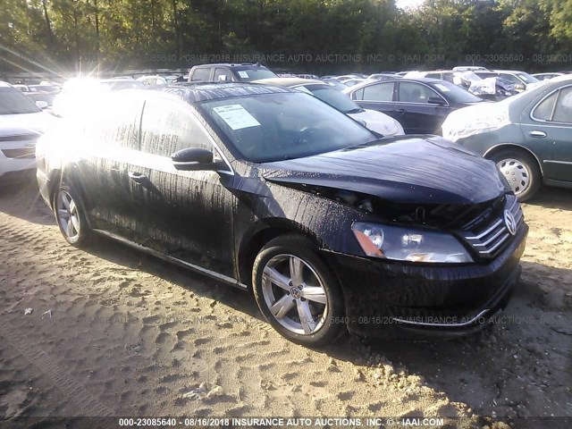 1VWBH7A31DC110236 - 2013 VOLKSWAGEN PASSAT SE BLACK photo 1