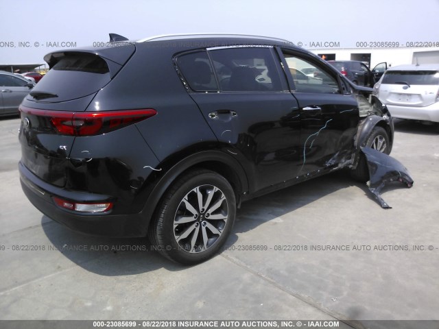 KNDPN3AC5H7077363 - 2017 KIA SPORTAGE EX BLACK photo 4