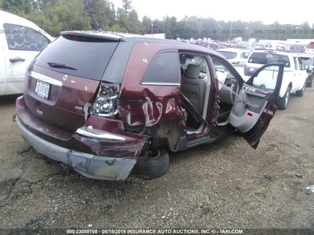 2A8GM68X37R219499 - 2007 CHRYSLER PACIFICA TOURING MAROON photo 4