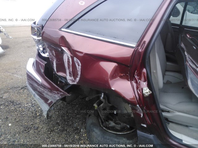 2A8GM68X37R219499 - 2007 CHRYSLER PACIFICA TOURING MAROON photo 6