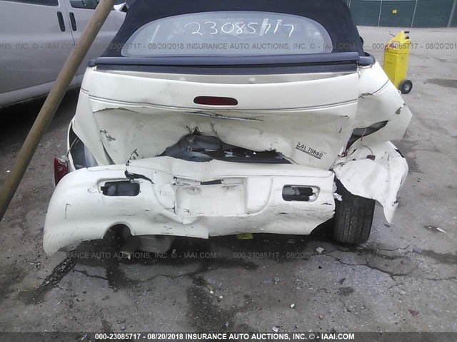 3C3HY75S76T300441 - 2006 CHRYSLER PT CRUISER GT WHITE photo 6