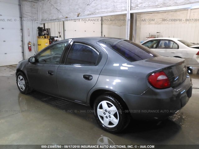 1B3ES26C13D164238 - 2003 DODGE NEON SE GRAY photo 3