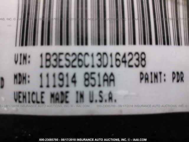 1B3ES26C13D164238 - 2003 DODGE NEON SE GRAY photo 9