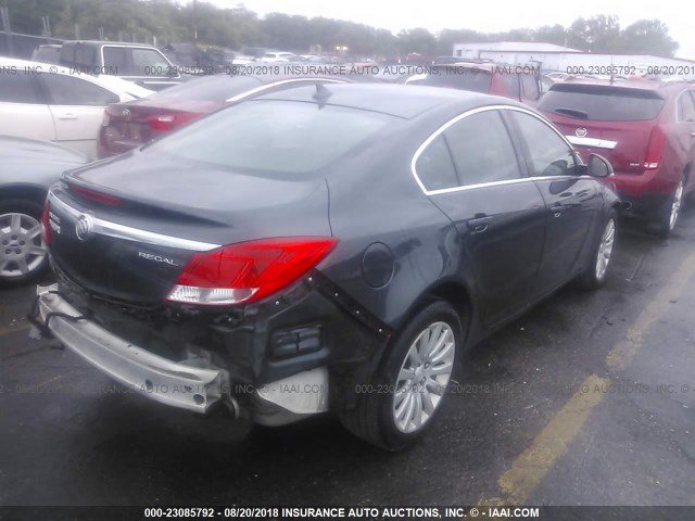 2G4GR5EK6C9156576 - 2012 BUICK REGAL GRAY photo 4