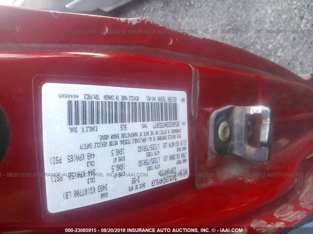 2B5WB25Z8XK552077 - 1999 DODGE RAM WAGON B2500 RED photo 9