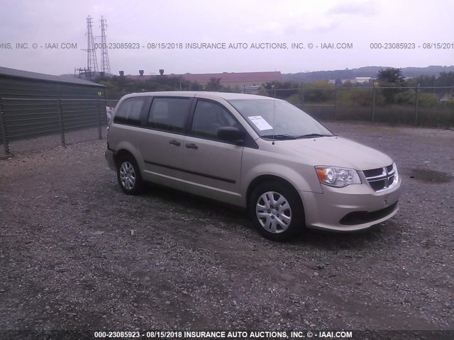 2C4RDGBG4ER384523 - 2014 DODGE GRAND CARAVAN SE GRAY photo 1