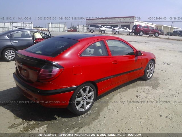 WDBRN40J54A608670 - 2004 MERCEDES-BENZ C 230K SPORT COUPE RED photo 4