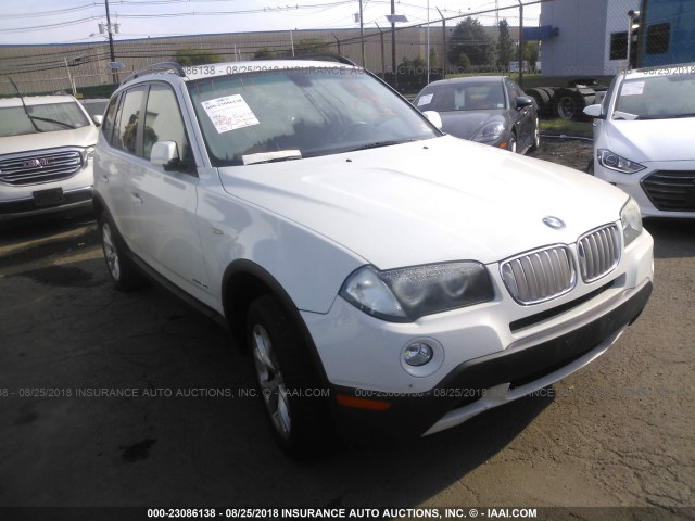 WBXPC93479WJ26779 - 2009 BMW X3 XDRIVE30I WHITE photo 1