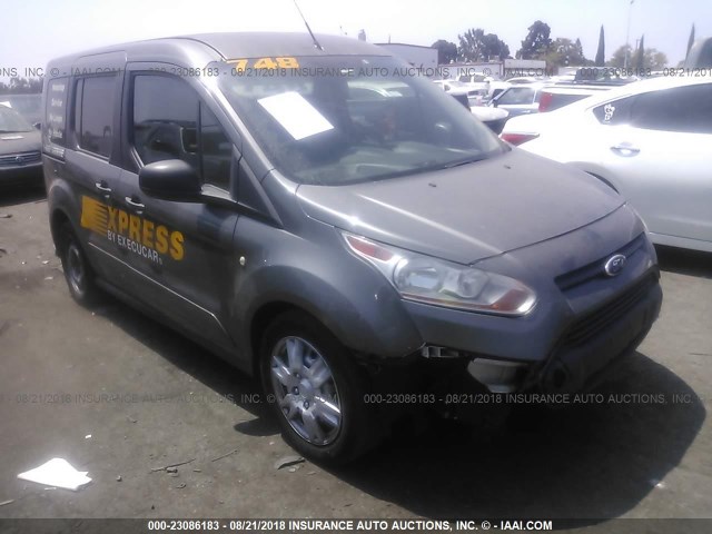 NM0AS8F73E1148126 - 2014 FORD TRANSIT CONNECT XLT GRAY photo 1
