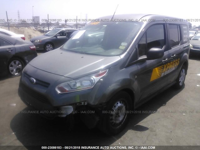 NM0AS8F73E1148126 - 2014 FORD TRANSIT CONNECT XLT GRAY photo 2