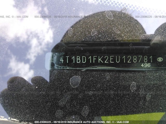 4T1BD1FK2EU128781 - 2014 TOYOTA CAMRY HYBRID/LE/XLE 棕色 照片 9