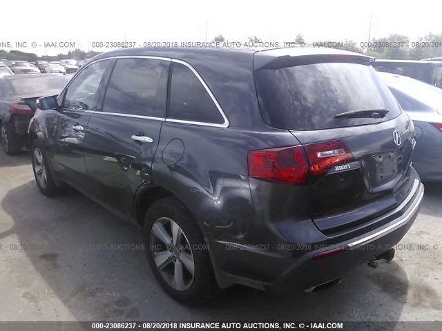 2HNYD2H44DH506291 - 2013 ACURA MDX TECHNOLOGY BLACK photo 3