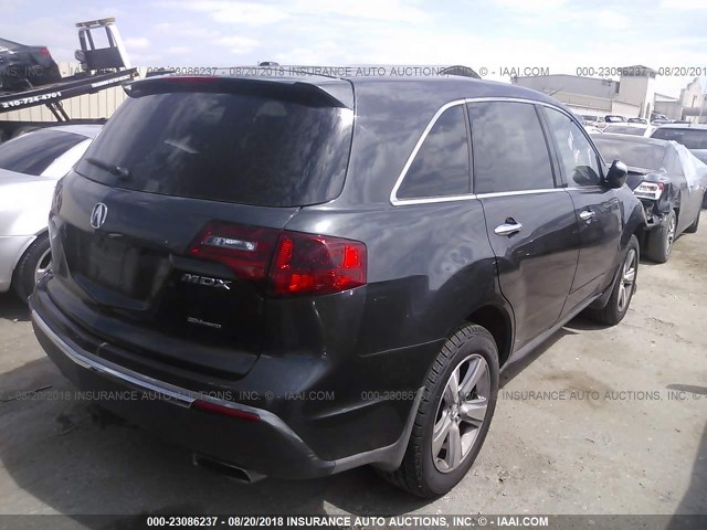 2HNYD2H44DH506291 - 2013 ACURA MDX TECHNOLOGY BLACK photo 4