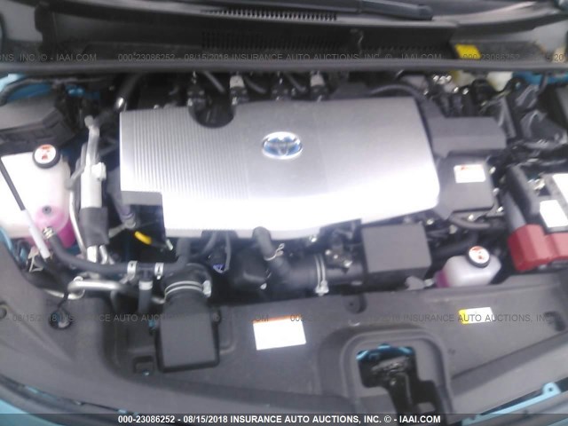 JTDKARFP8H3049312 - 2017 TOYOTA PRIUS PRIME  BLUE photo 10