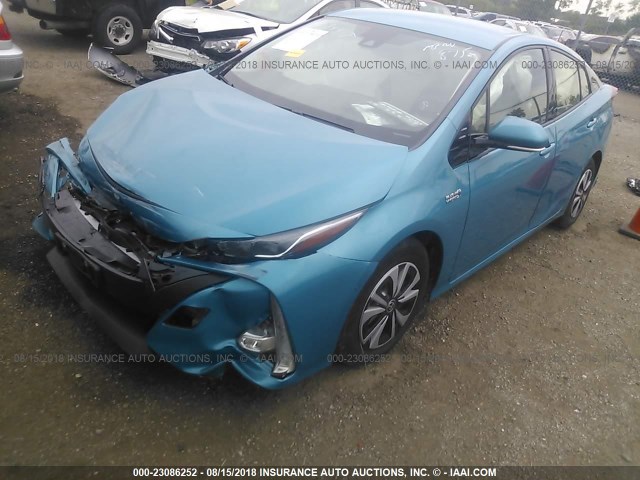 JTDKARFP8H3049312 - 2017 TOYOTA PRIUS PRIME  蓝色 照片 2