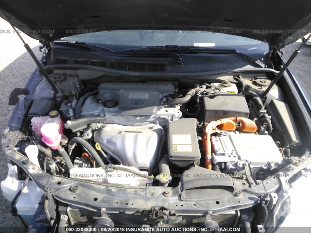 4T1BD1FK1DU078390 - 2013 TOYOTA CAMRY HYBRID/LE/XLE 银色 照片 10