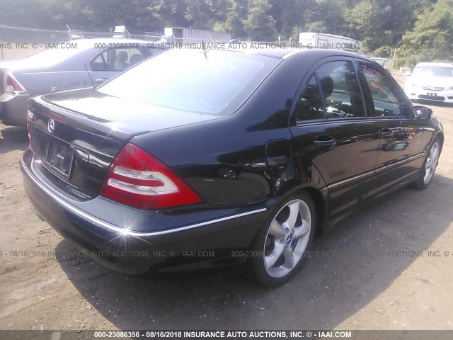 WDBRF56J46F737841 - 2006 MERCEDES-BENZ C 350 BLACK photo 4