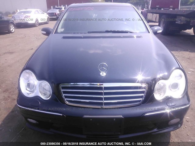 WDBRF56J46F737841 - 2006 MERCEDES-BENZ C 350 BLACK photo 6