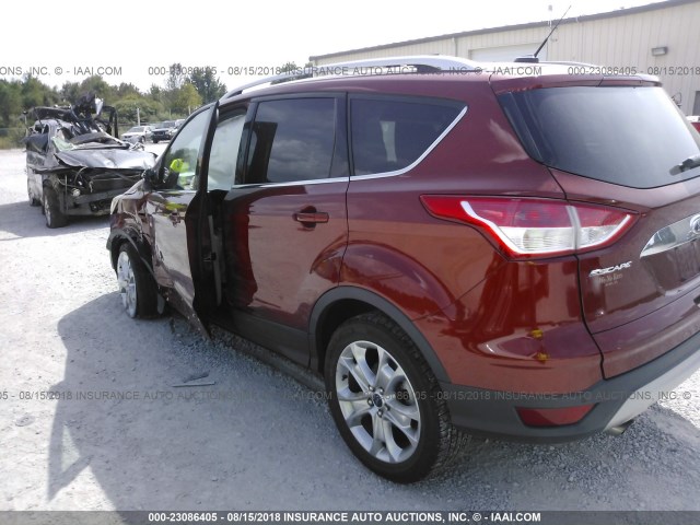 1FMCU0J94EUD59653 - 2014 FORD ESCAPE TITANIUM MAROON photo 3