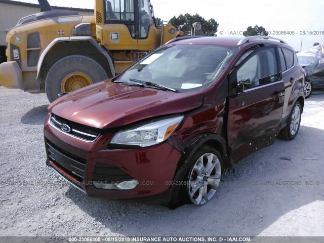 1FMCU0J94EUD59653 - 2014 FORD ESCAPE TITANIUM MAROON photo 6