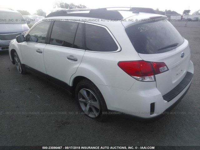 4S4BRCSC7D3245580 - 2013 SUBARU OUTBACK 2.5I LIMITED WHITE photo 3