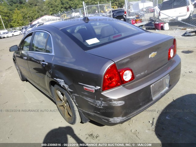 1G1ZC5E04CF206825 - 2012 CHEVROLET MALIBU 1LT ყავისფერი ფოტო 3