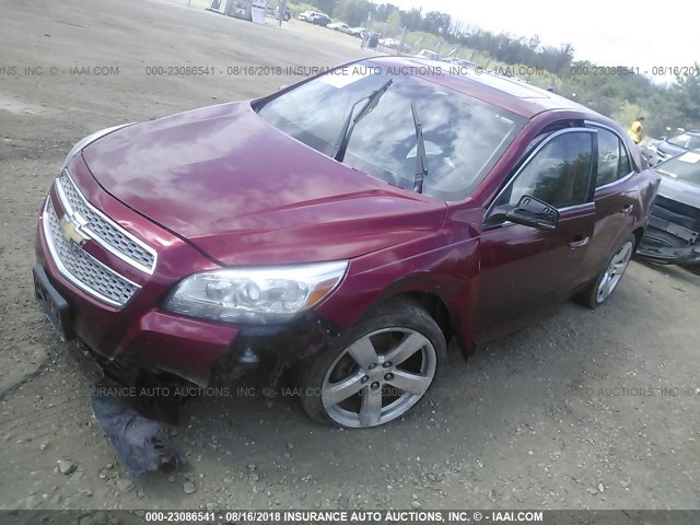 1G11J5SX8DF318937 - 2013 CHEVROLET MALIBU LTZ 红色 照片 2