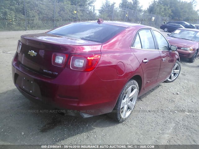 1G11J5SX8DF318937 - 2013 CHEVROLET MALIBU LTZ 红色 照片 4