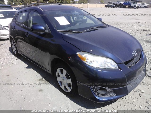 2T1KU4EE4AC375065 - 2010 TOYOTA COROLLA MATRIX  BLUE photo 1