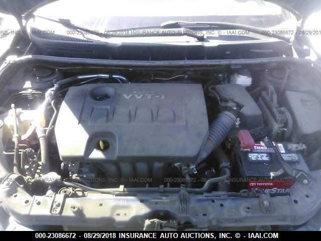 2T1KU4EE4AC375065 - 2010 TOYOTA COROLLA MATRIX  BLUE photo 10