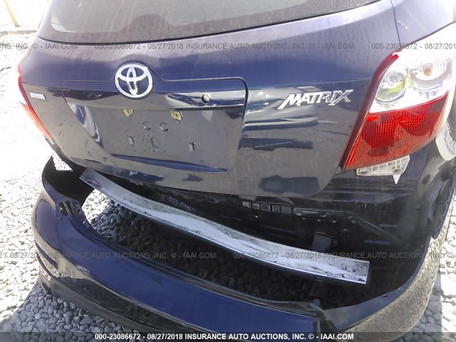 2T1KU4EE4AC375065 - 2010 TOYOTA COROLLA MATRIX  BLUE photo 6