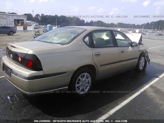 2G1WF52E149352233 - 2004 CHEVROLET IMPALA GOLD photo 4