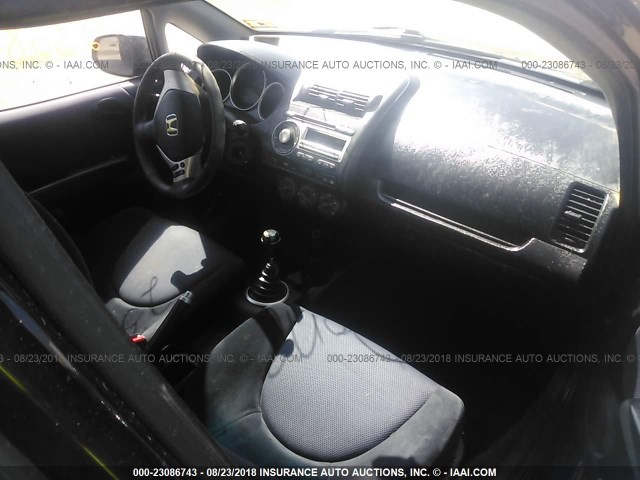 JHMGD37667S010284 - 2007 HONDA FIT S 黑色 照片 5