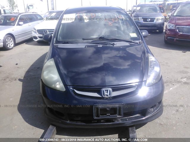 JHMGD37667S010284 - 2007 HONDA FIT S 黑色 照片 6