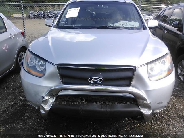 5NMSH73E48H185022 - 2008 HYUNDAI SANTA FE SE/LIMITED SILVER photo 6