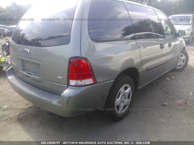 2FMZA51606BA16710 - 2006 FORD FREESTAR SE GREEN photo 4