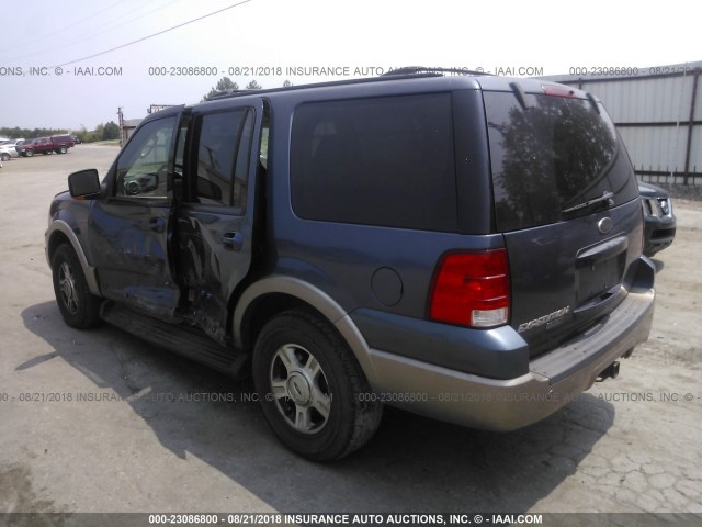 1FMPU17L73LB58133 - 2003 FORD EXPEDITION EDDIE BAUER BLUE photo 3