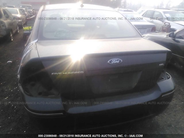 1FAFP24197G105342 - 2007 FORD FIVE HUNDRED SEL GRAY photo 6