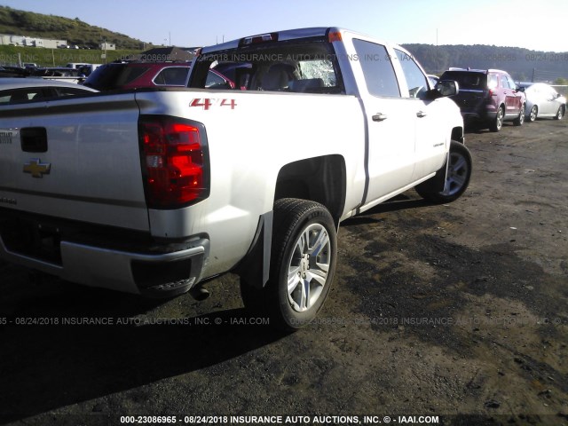 3GCUKPEH2JG218022 - 2018 CHEVROLET SILVERADO K1500 CUSTOM SILVER photo 4