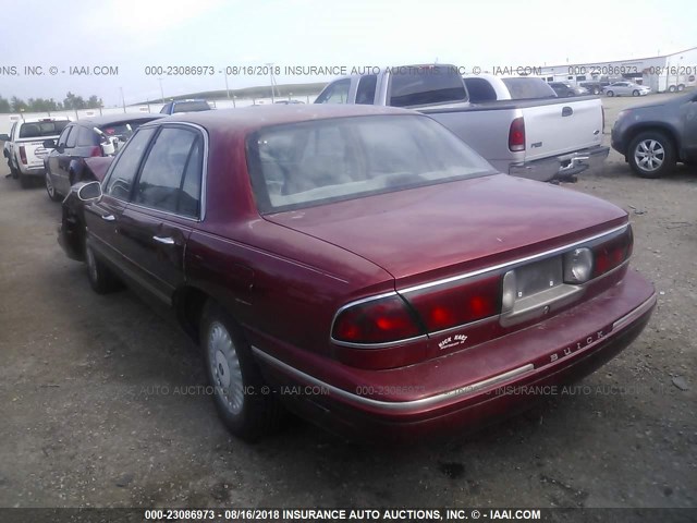 1G4HR52K8VH499719 - 1997 BUICK LESABRE LIMITED RED photo 3